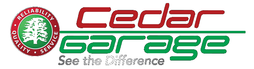 Cedar Garage Logo For Black Backgrounds Cedar Garage logo
