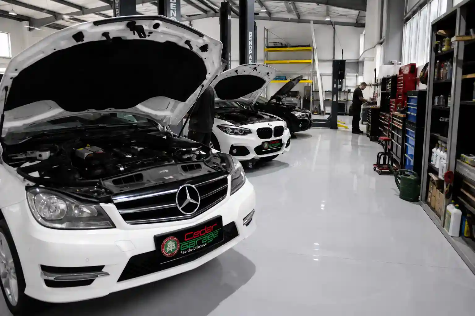 Cedar Garage German Car Specialists workshop in Sompting