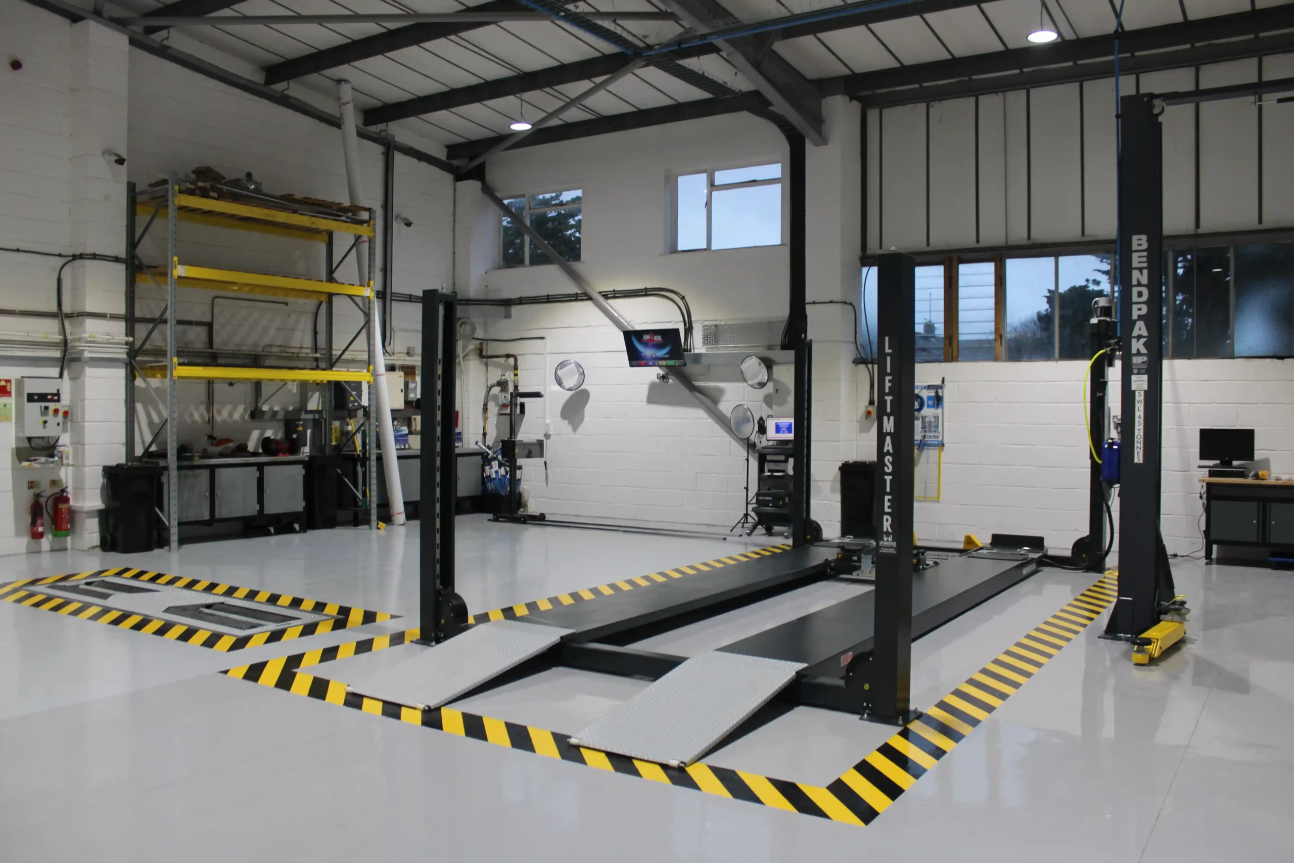 MOT testing bay at Cedar Garage