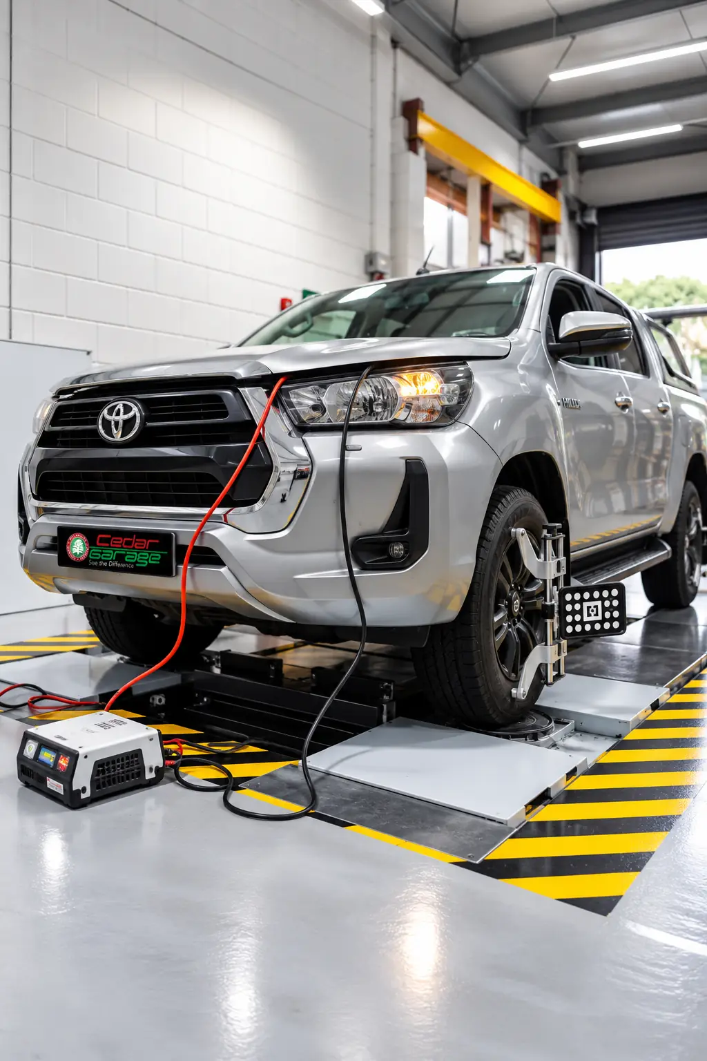 ADAS and Wheel Calibration ADAS and wheel alignment calibration at Cedar Garage