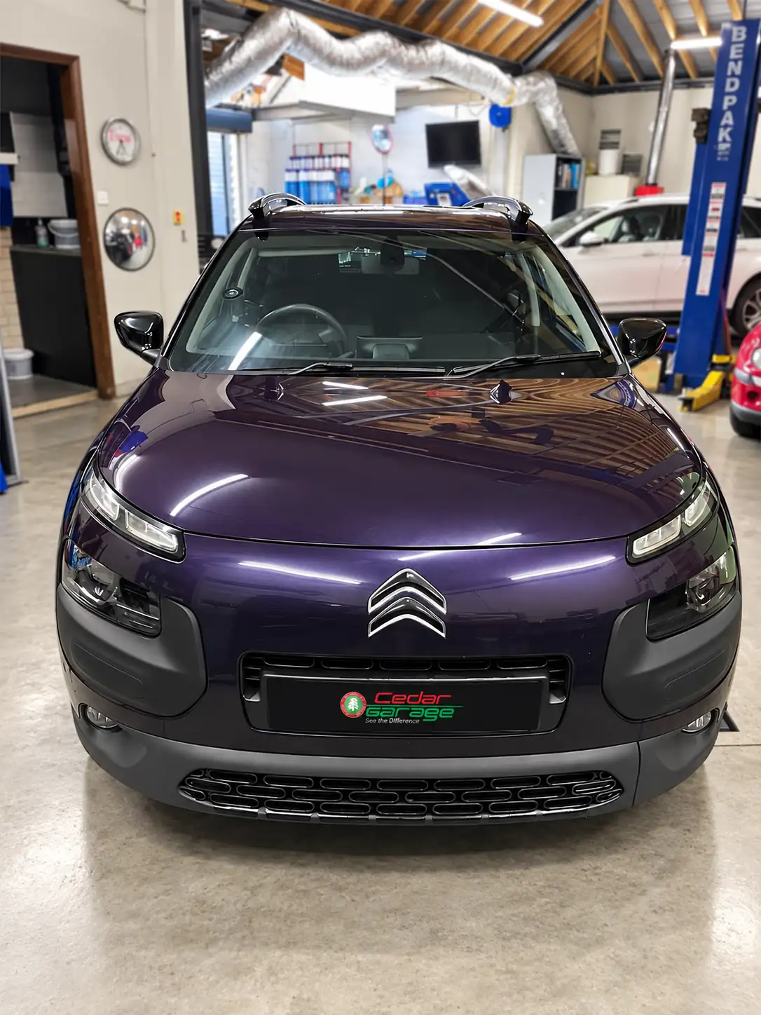 Citroen in the workshop at Cedar Garage Worthing