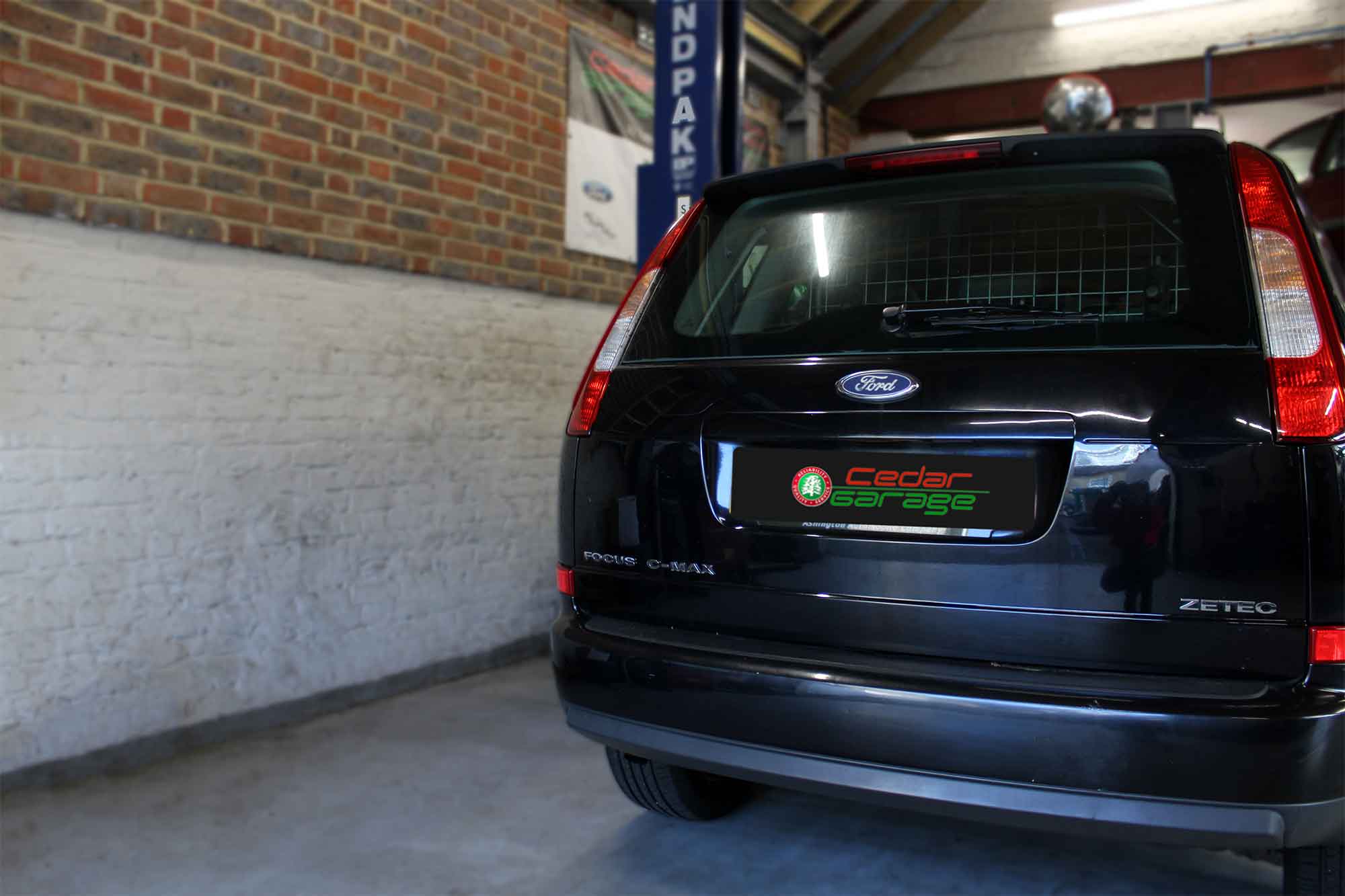 Ford Focus being repaired at Cedar Garage