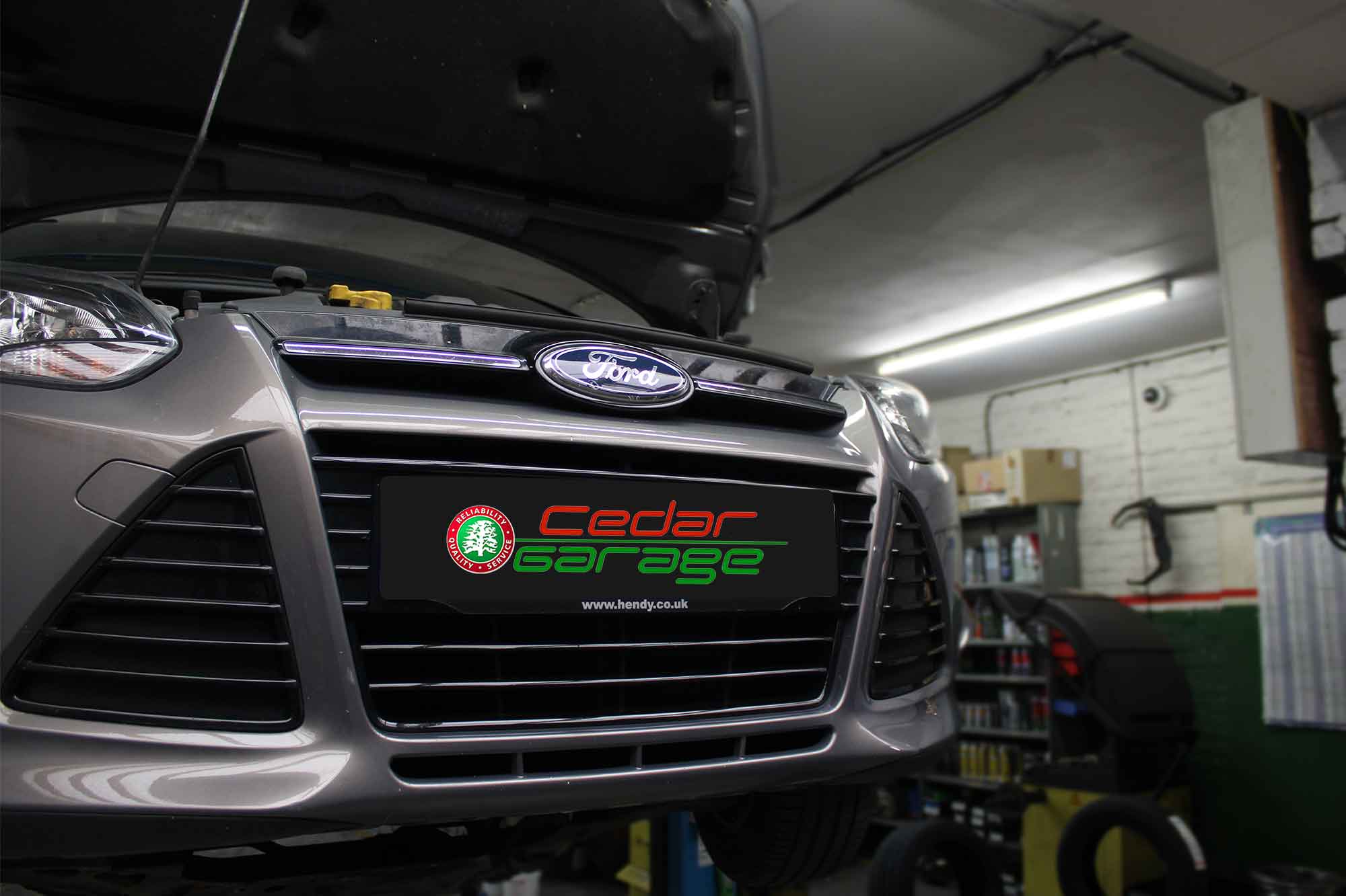 Ford being serviced at Cedar Garage in Worthing