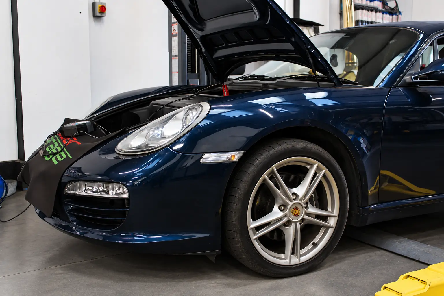Porsche repairs in the Cedar Garage workshop