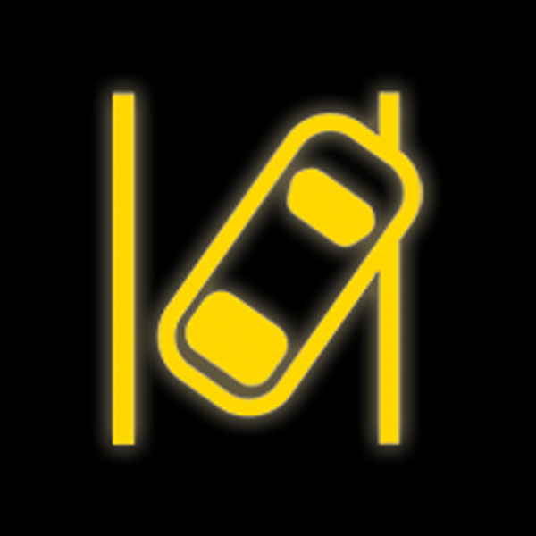 BMW lane departure warning light symbol
