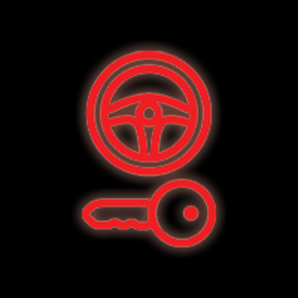 BMW steering lock warning light symbol