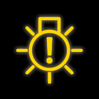 BMW bulb failure warning light symbol
