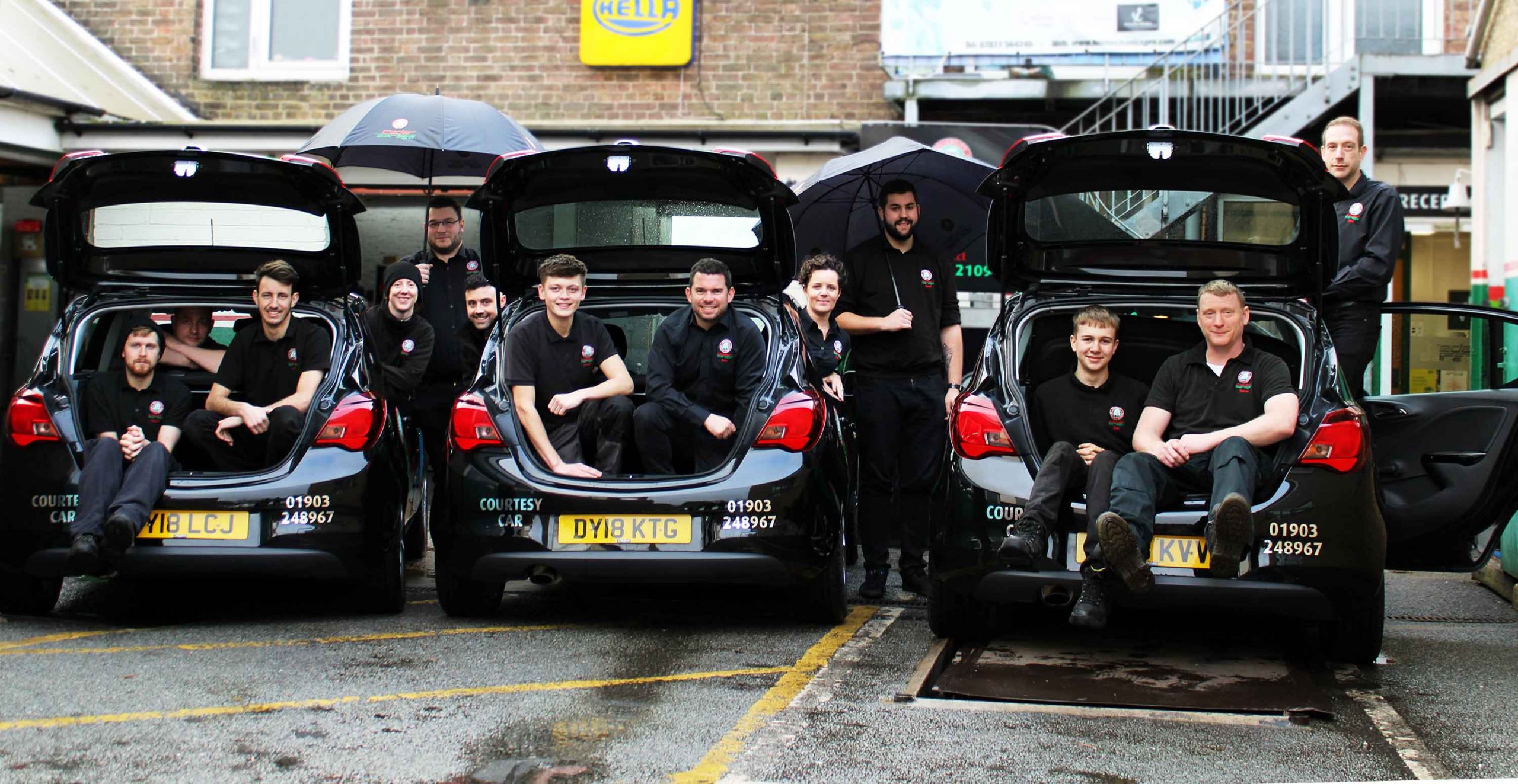Cedar Garage Team in The Courtesy Cars