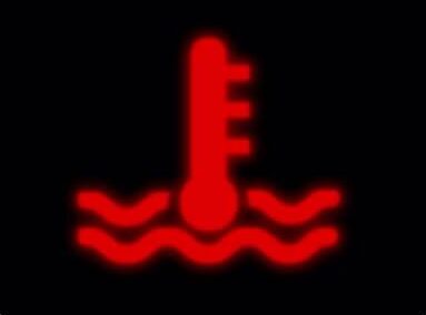 Coolant temperature warning light