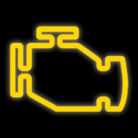 Engine management warning light symbol
