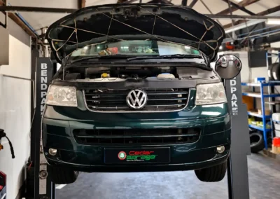 VW Transporter in limp mode with a lack of power, diagnosed at Cedar Garage